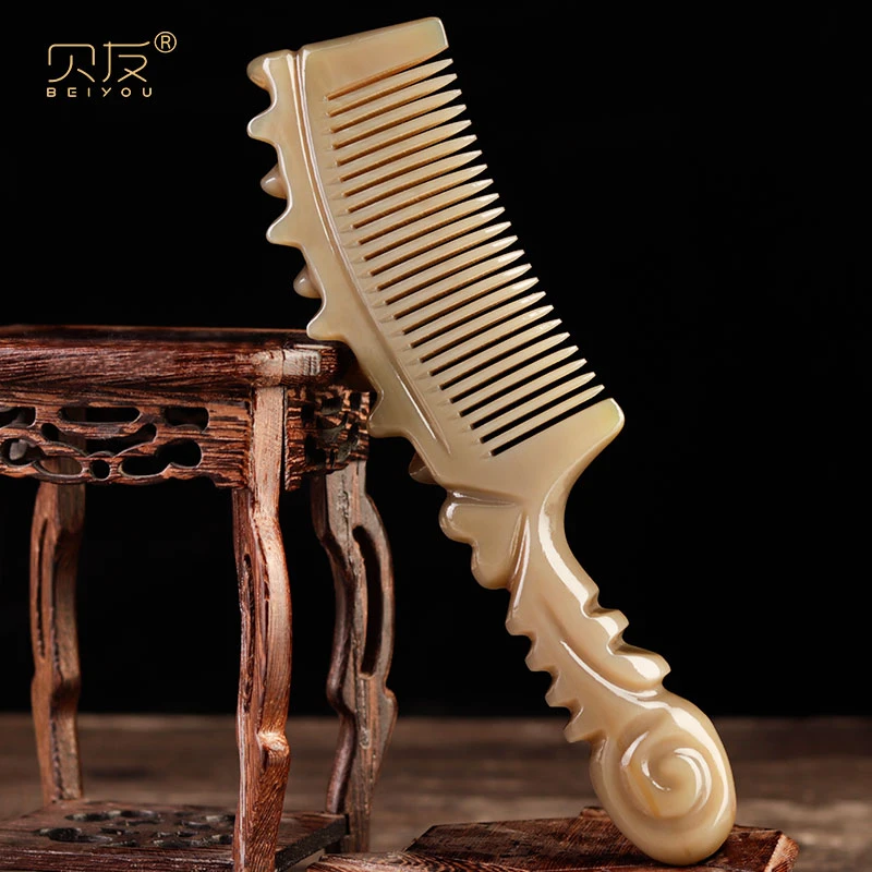贝友加肥加厚高货整角牛角梳子男女士专用家用大号梳子顺发按摩梳