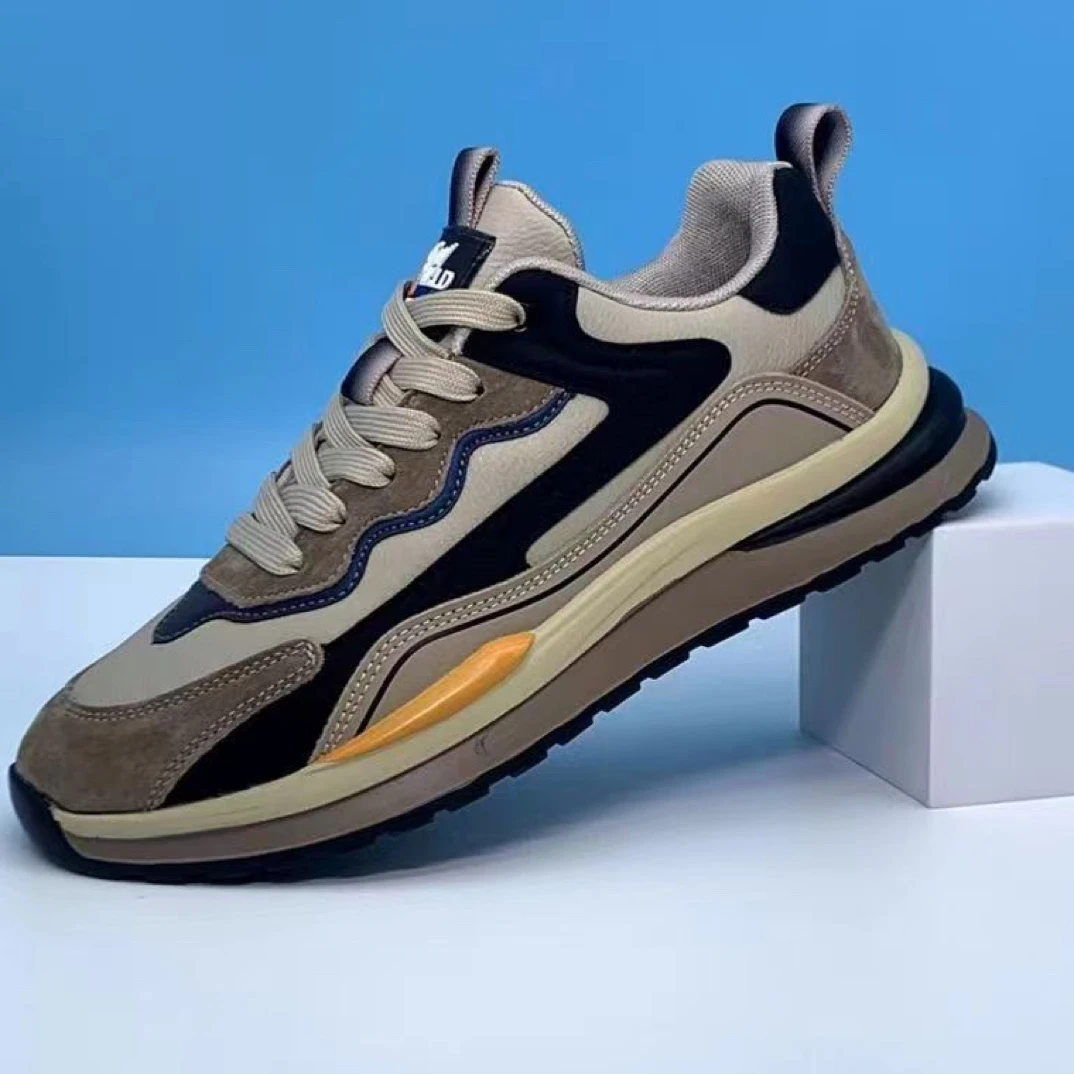 男女四季通用防滑防臭透气超轻休闲运动纯皮鞋