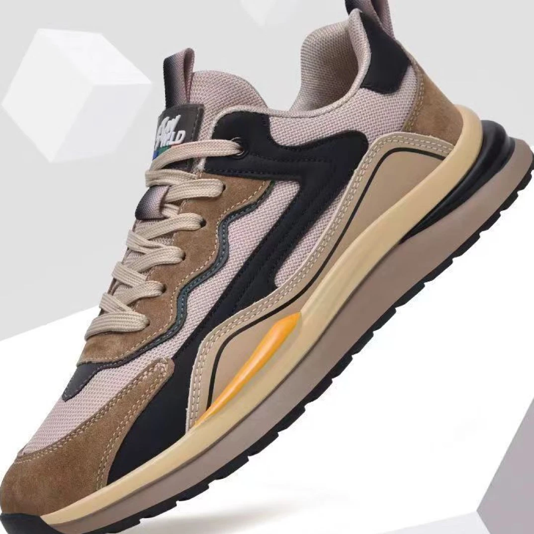 男女四季通用防滑透气防臭防超轻休闲运动网布纯皮鞋