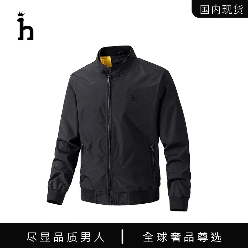 Hassyz2025新款春秋季男士夹克休闲时尚潮流户外立领外套男帅气