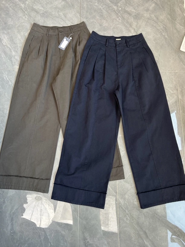 百搭高腰简约直筒裤