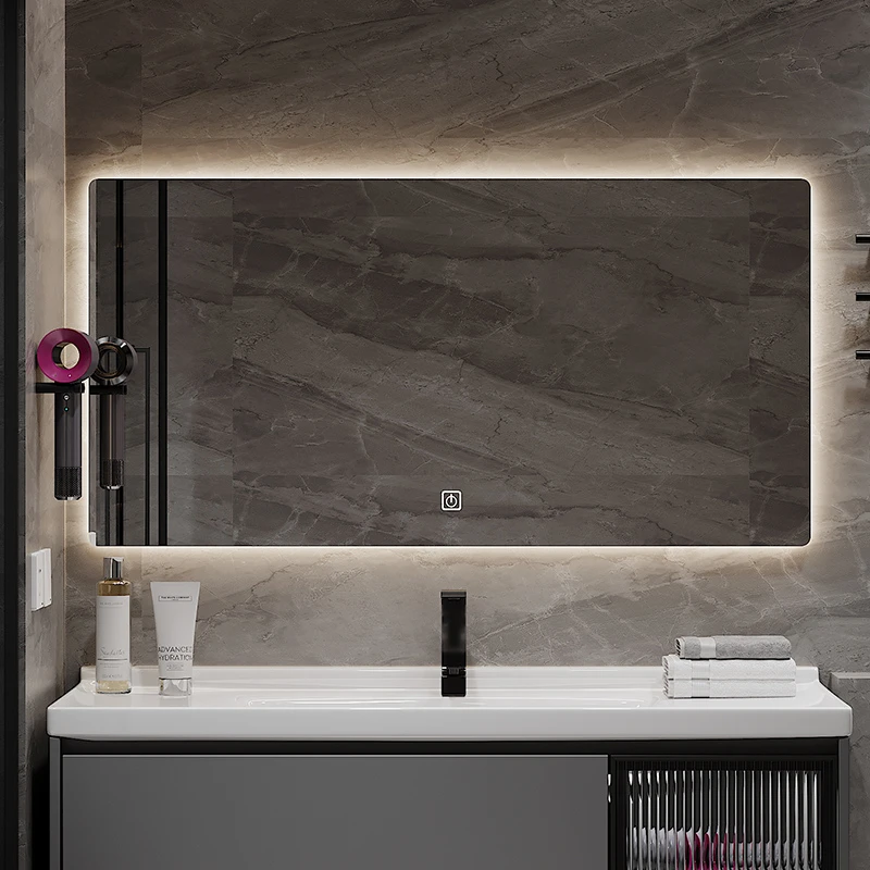浴室镜智能led灯镜卫浴镜带灯触摸屏洗手间卫生间镜子挂墙式定制