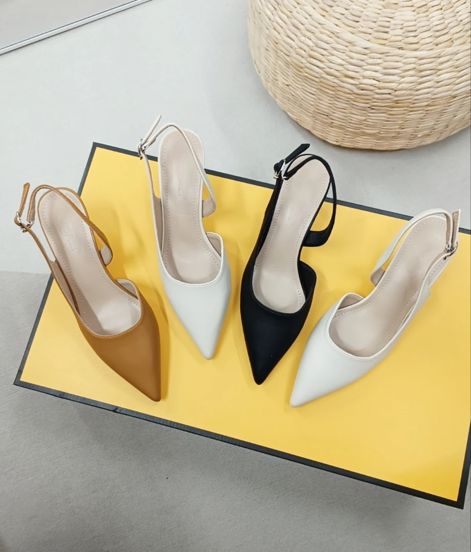 中跟凉鞋女2025夏新款国风百搭气质韩版浅口尖头新中式粗跟单鞋女