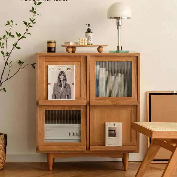 复古柜子书架落地ins系柜子卧室置物柜客厅餐边柜靠墙一体柜