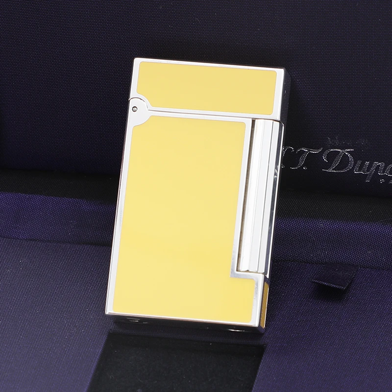 S.T. Dupont/都彭全新未使用LD黄漆超薄斜火男士高级送礼打火机