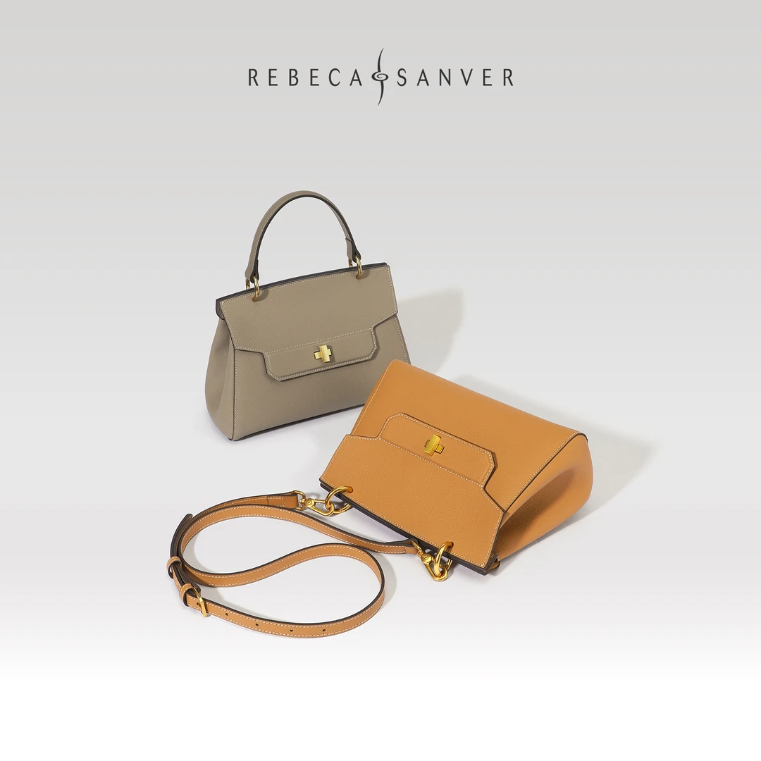 REBECA SANVER明星同款经典轻奢显气质中号凯莉轻奢优雅通勤包 K