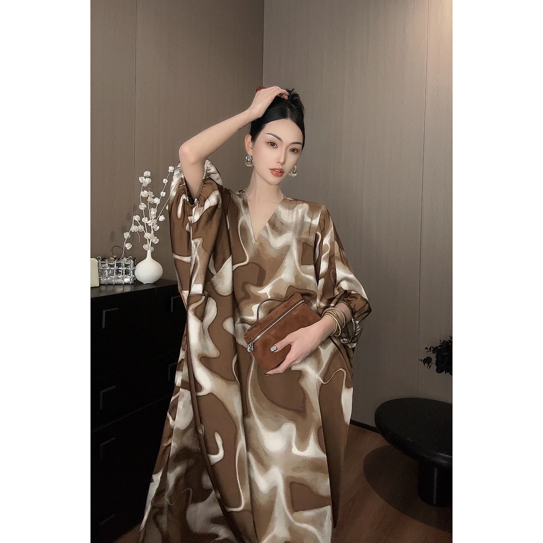 紫紫 日落丹霞  松弛感度假系列连衣裙ZSJC0427