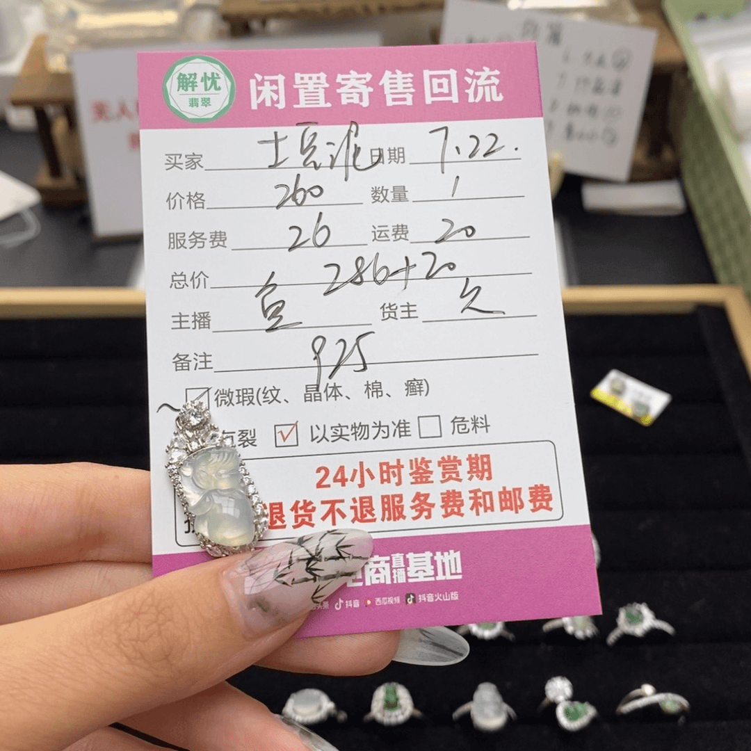 翡翠颈饰银S925镶嵌土**.