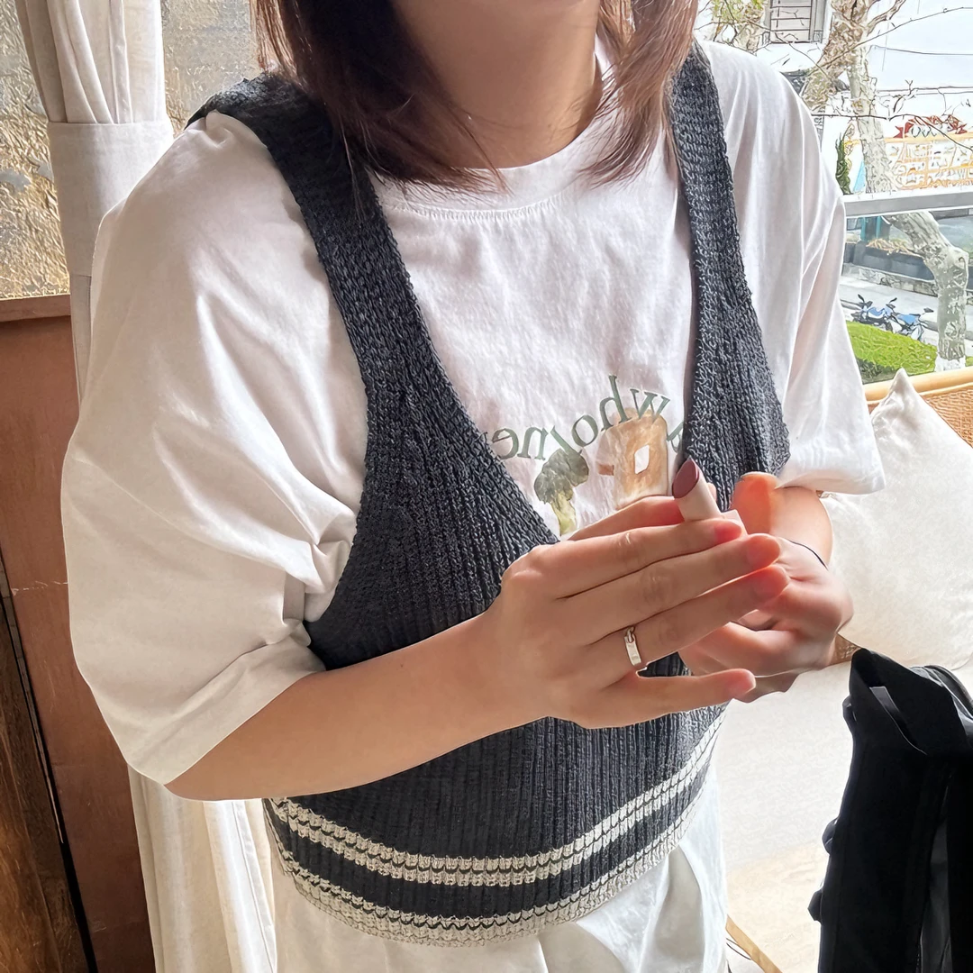 【金恩慧欧尼Hi mood】爱心复古印花ins风短袖뉴하트레몬티