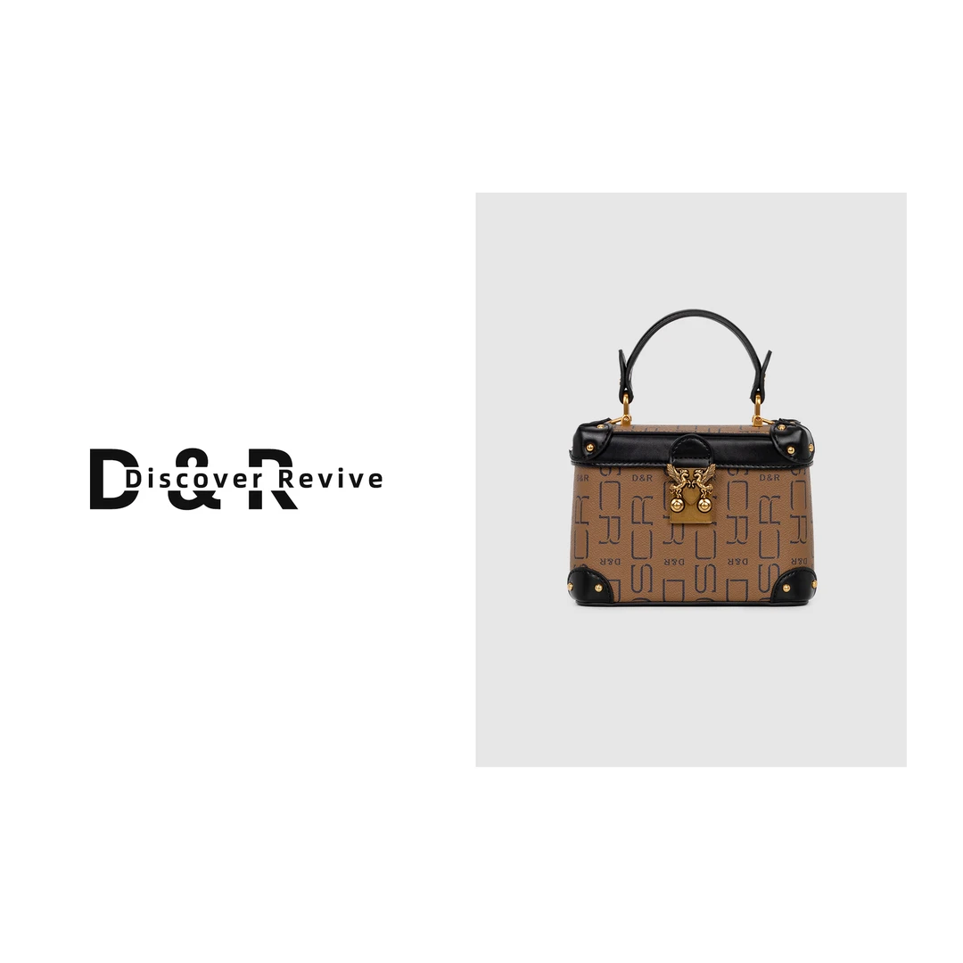 Discover  Revive2023新款经典复古时尚单肩斜挎盒子包（E762）