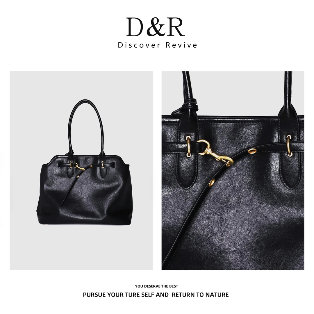 Discover  Revive经典款质感时尚百搭大容量手提图特包（E019）