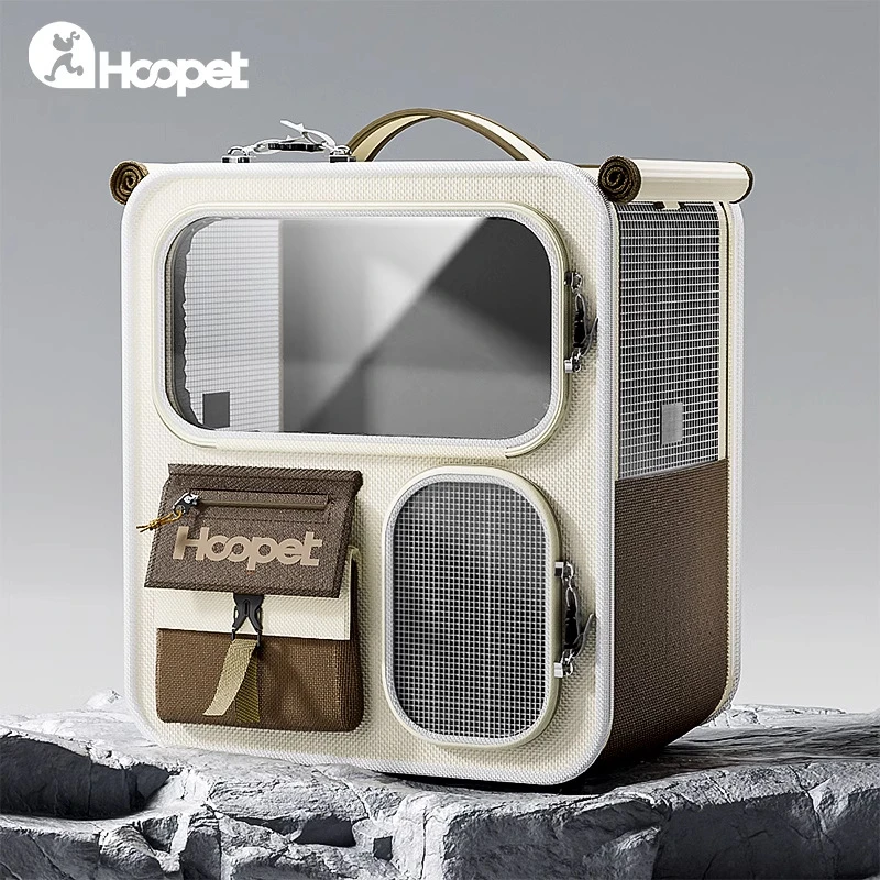 HOOPET猫包外出便携猫咪背包宠物双肩包透气狗狗大容量猫箱及拉杆