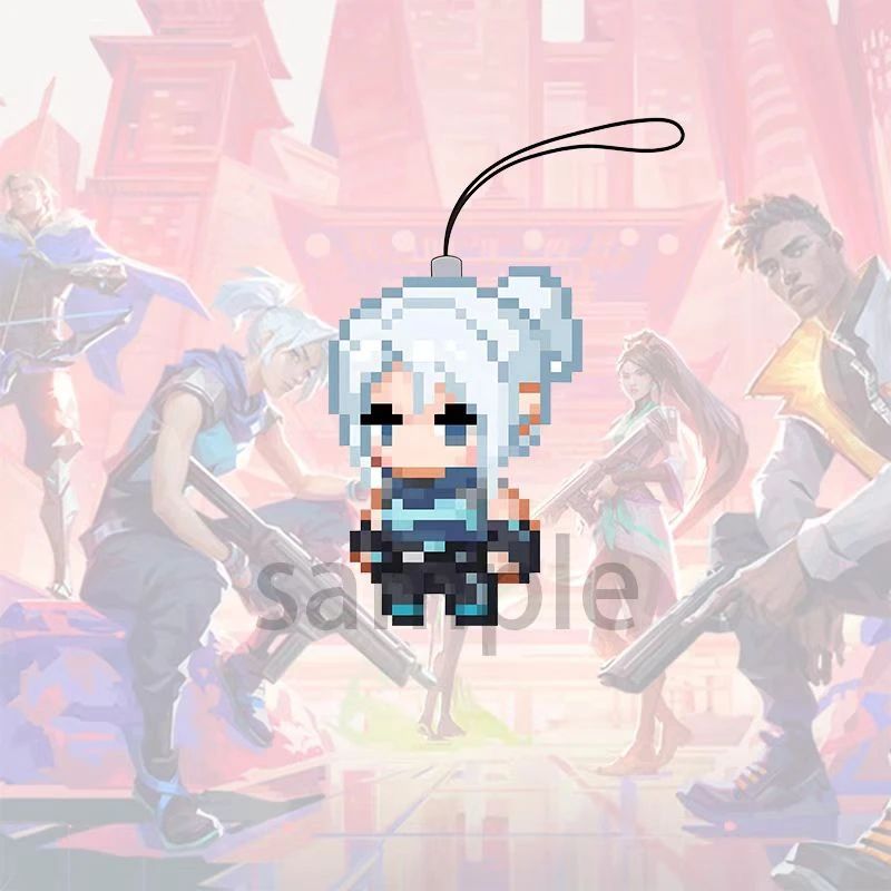 无畏契约瓦洛兰特像素风全员周边手机链迷你挂件捷风贤者暮蝶雷兹