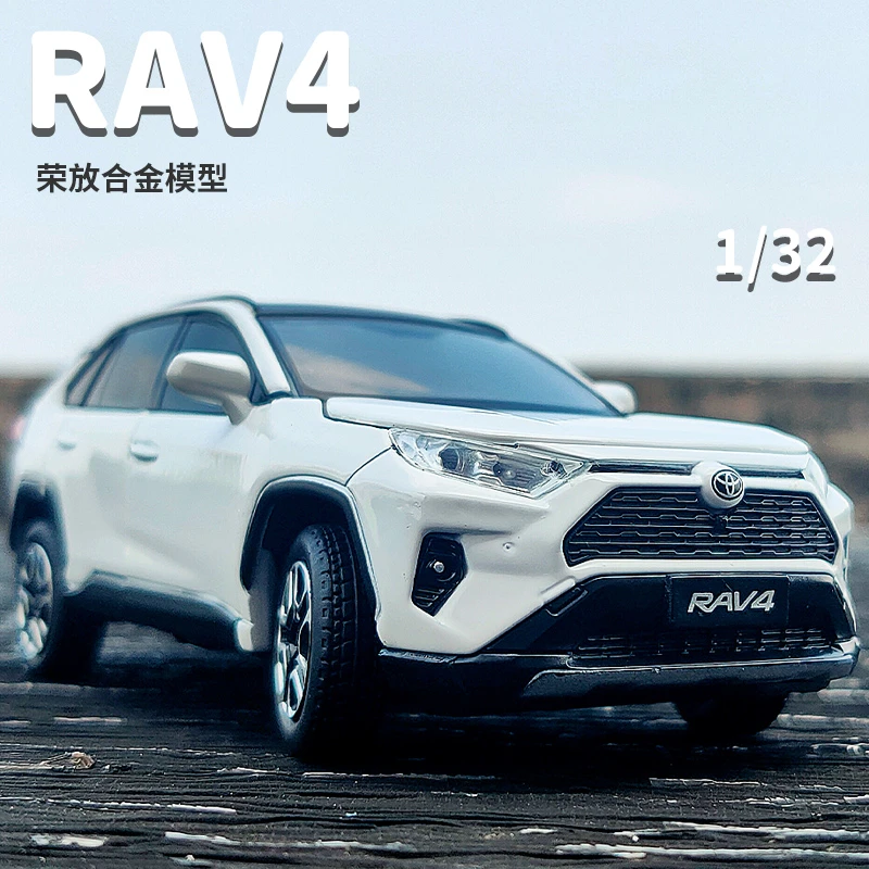 JKMRAV4荣放合金车模1:32男孩玩具转向避震仿真金属汽车模型摆件