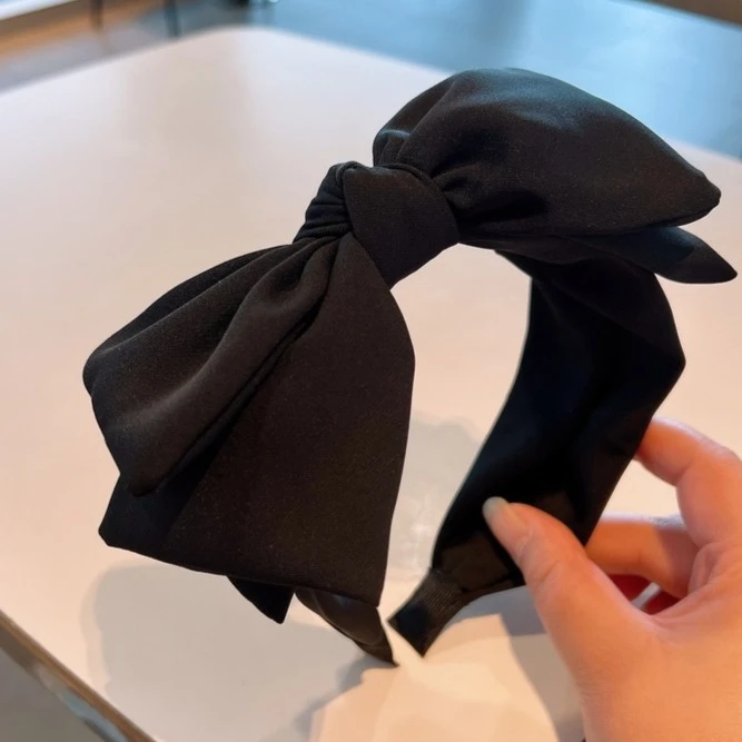 宝藏旅行好物韩版复古三层蝴蝶结发卡外出百搭减龄时尚头箍