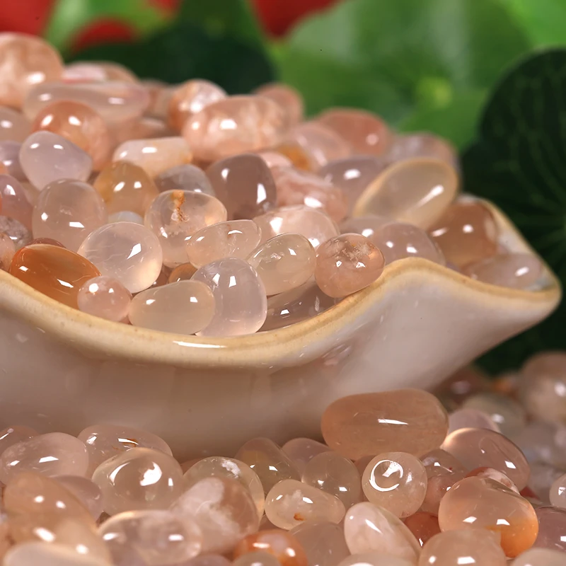 樱花玛瑙石头鱼缸造景花盆栽装饰鹅卵石子雨花石天然原石多肉铺面