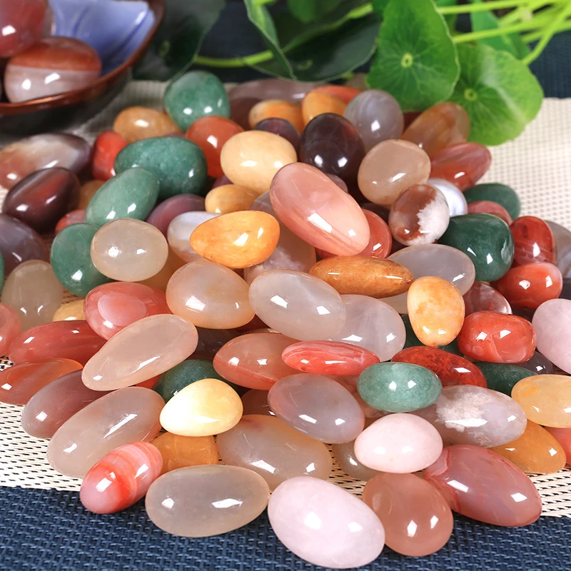 南京雨花石天然玛瑙原石鱼缸造景铺底石盆栽铺面鹅卵石子七彩石头