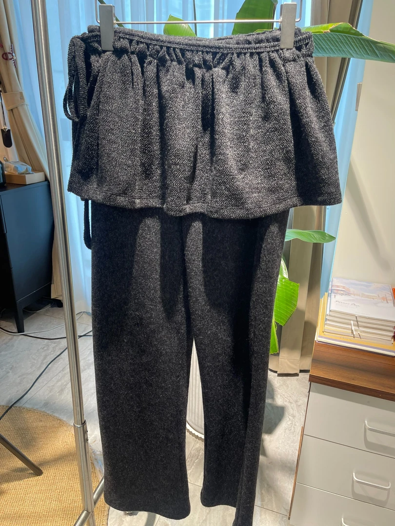 【慧慧家】韩国.2024定制款  时尚减龄屁帘款卫裤【no退no换】