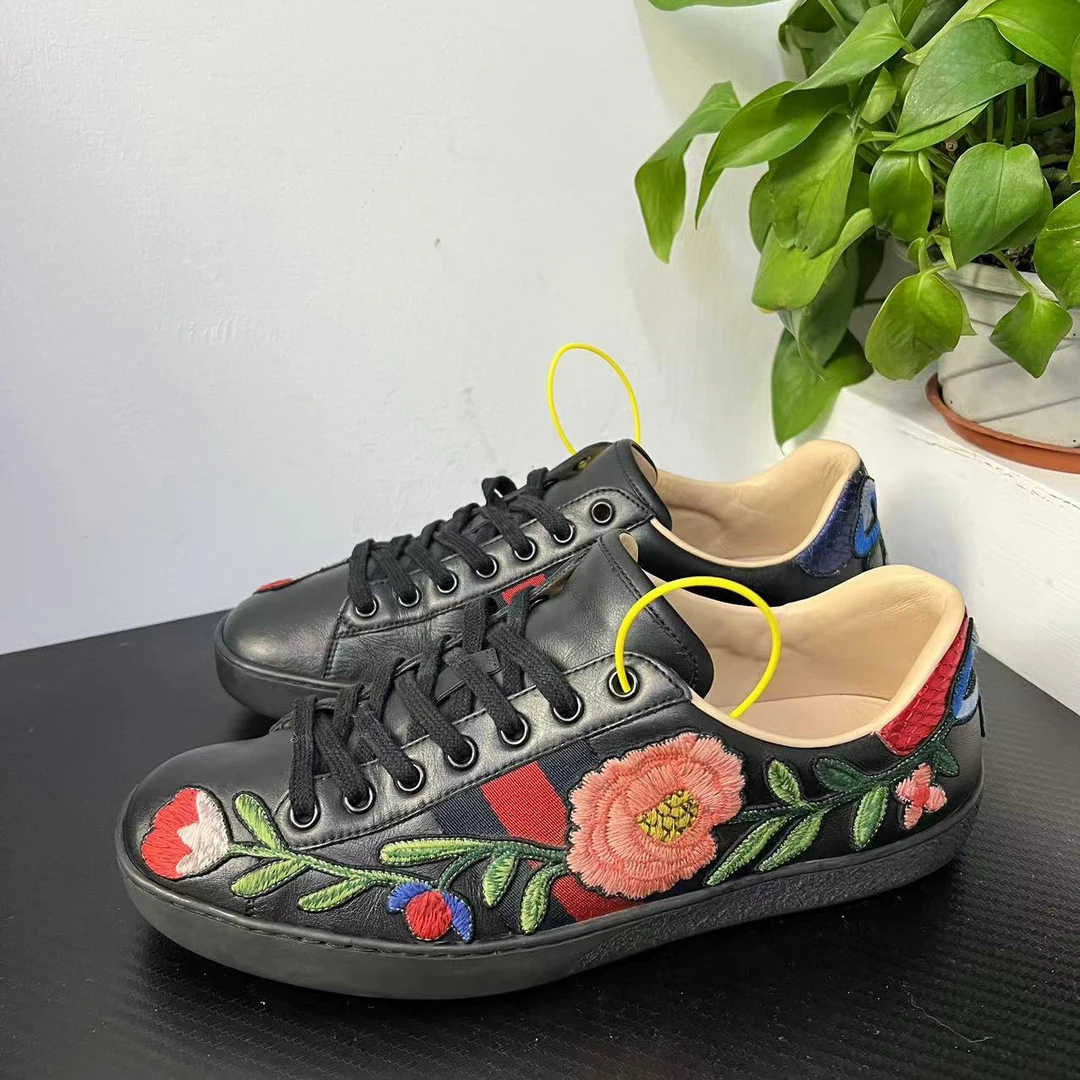 GUCCI/古驰41欧码花卉ace板鞋无配件成色自定义/时尚/wdf526