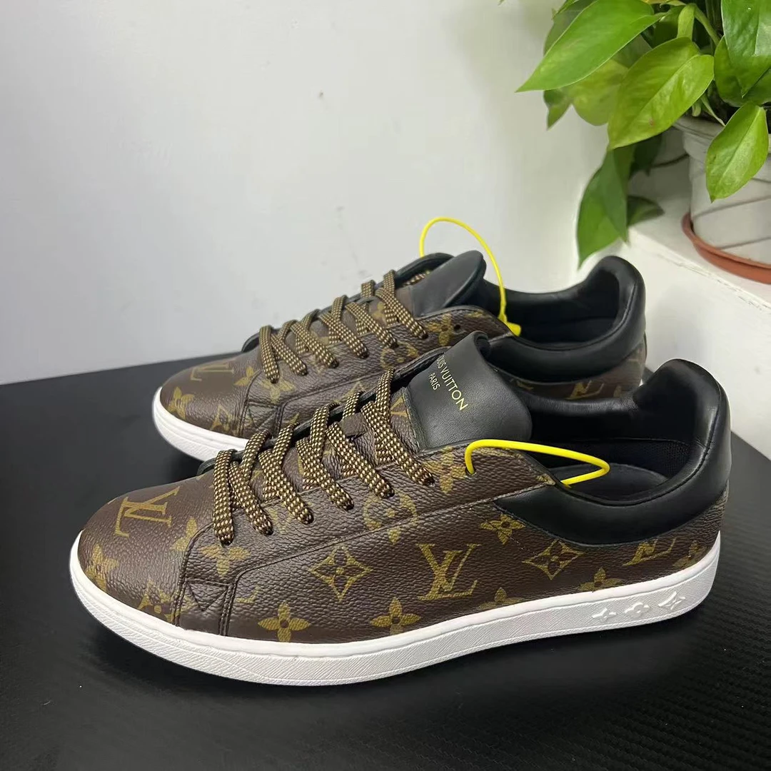 LouisVuitton/路易威登40欧码棕老花板鞋成色自定义无配件wdf600