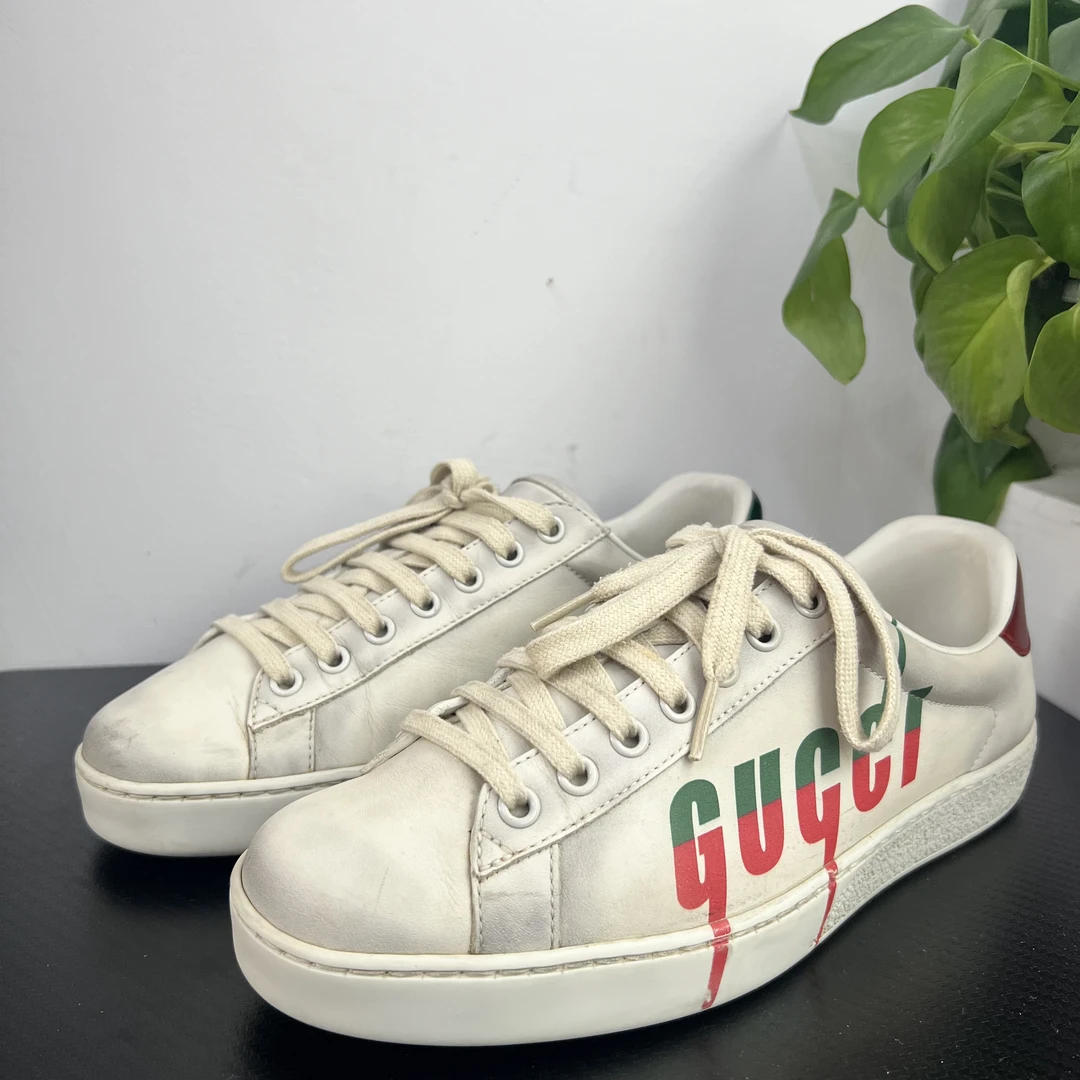 GUCCI/古驰41欧码闪电刀锋脏脏板鞋做旧款成色自定义无配件