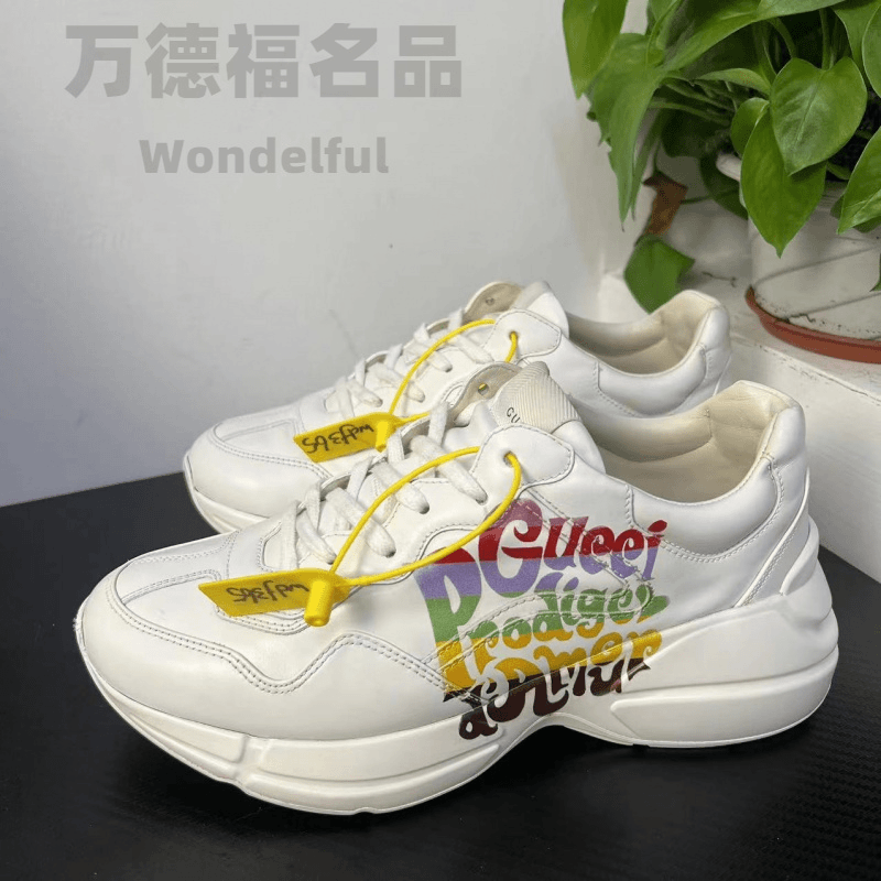 GUCCI古驰39欧码花卉老爹鞋无配件成色自定义wdf365