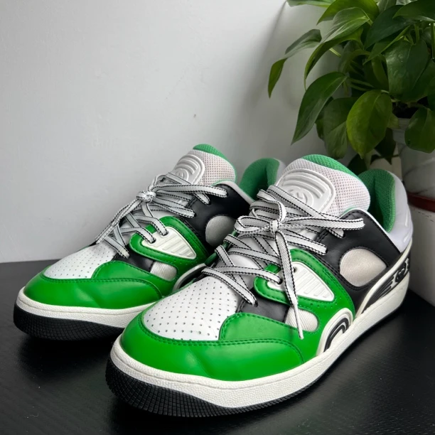 GUCCI/古驰41.5欧码Basket黑绿配色板鞋成色自定义无配件wdf608