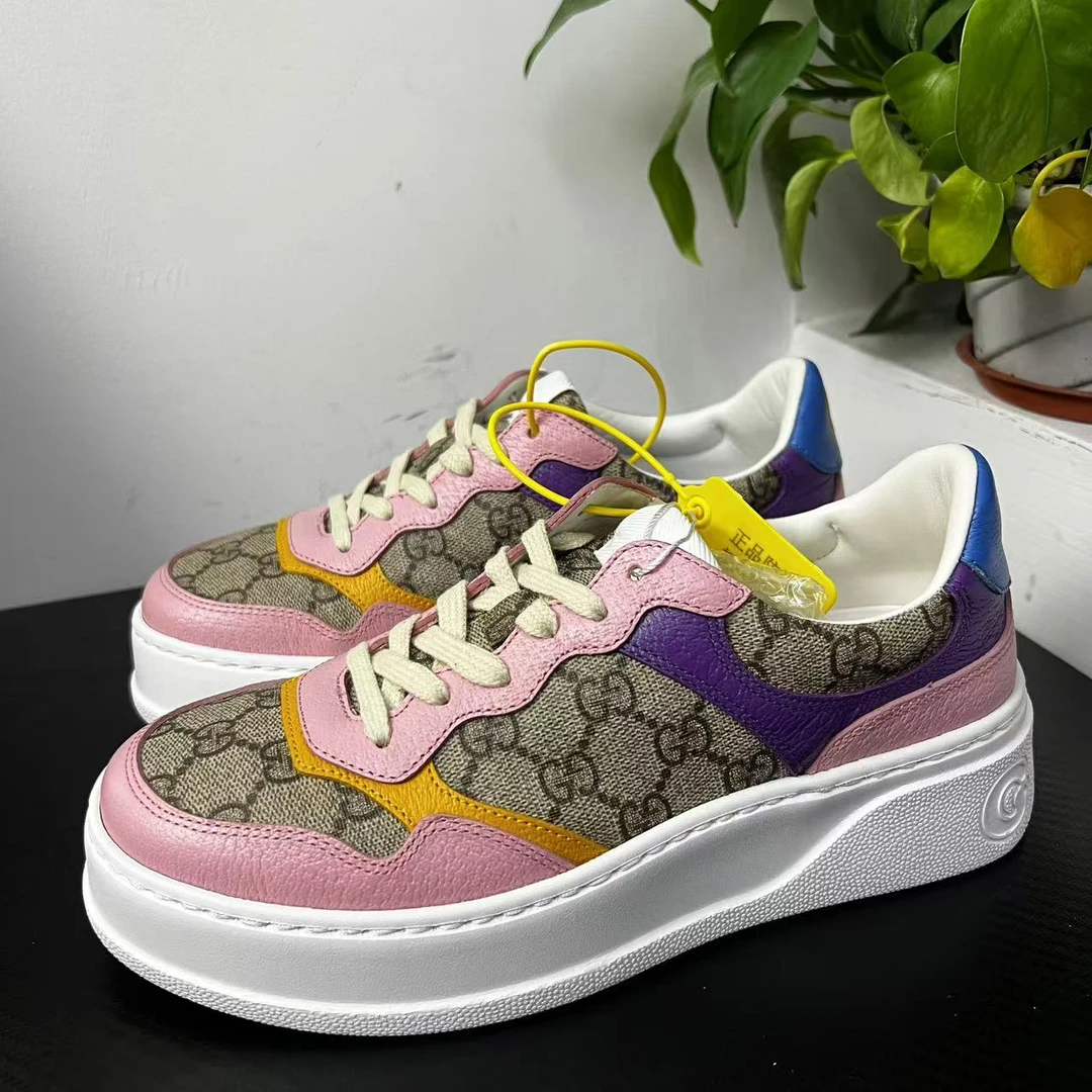 GUCCI/古驰38欧码马卡龙撞色饼干鞋板鞋无配件成色自定义wdf852