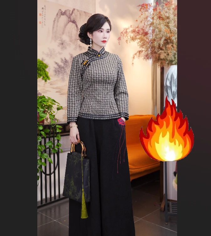 月  2024新款改良旗袍气质日常优雅经典上衣