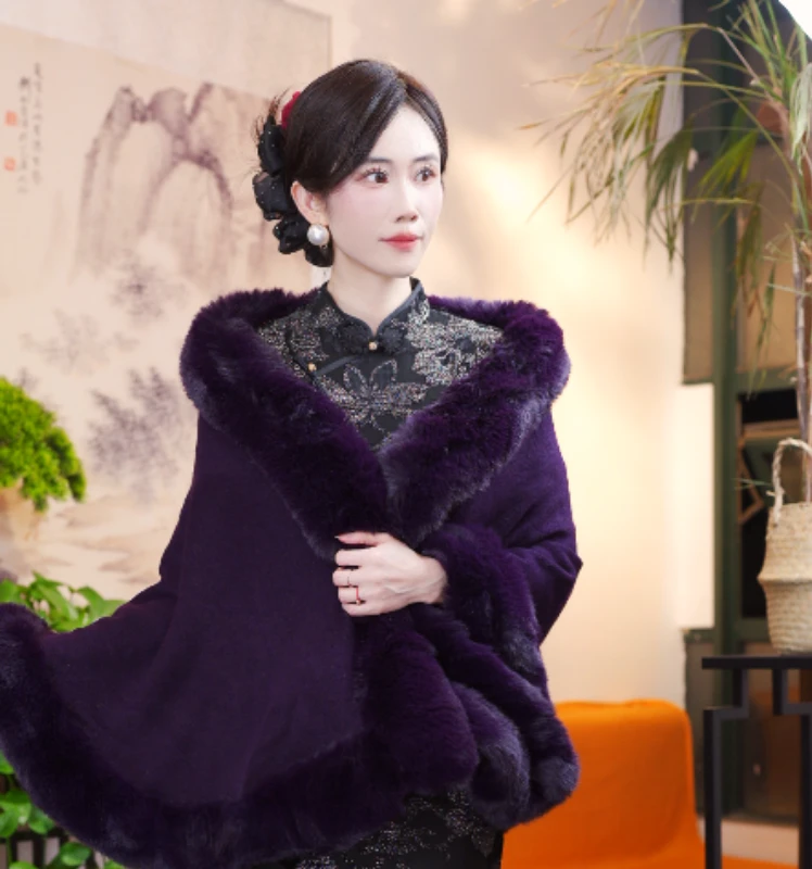 【紫云】新款百搭外搭披肩