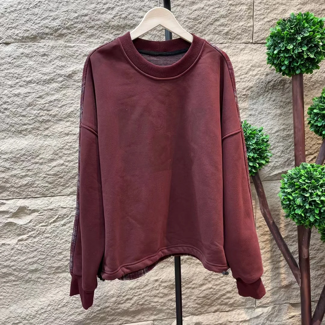 6848新款春秋休闲百搭气质减龄长袖上衣T恤