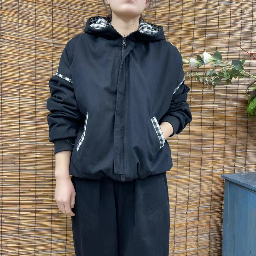78043新款加厚秋冬休闲百搭遮肉显瘦连帽棉服