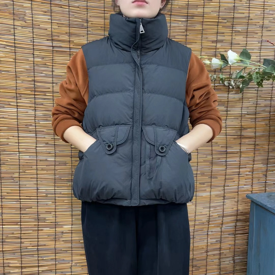 7814新款加绒秋冬休闲百搭显瘦减龄高领马夹