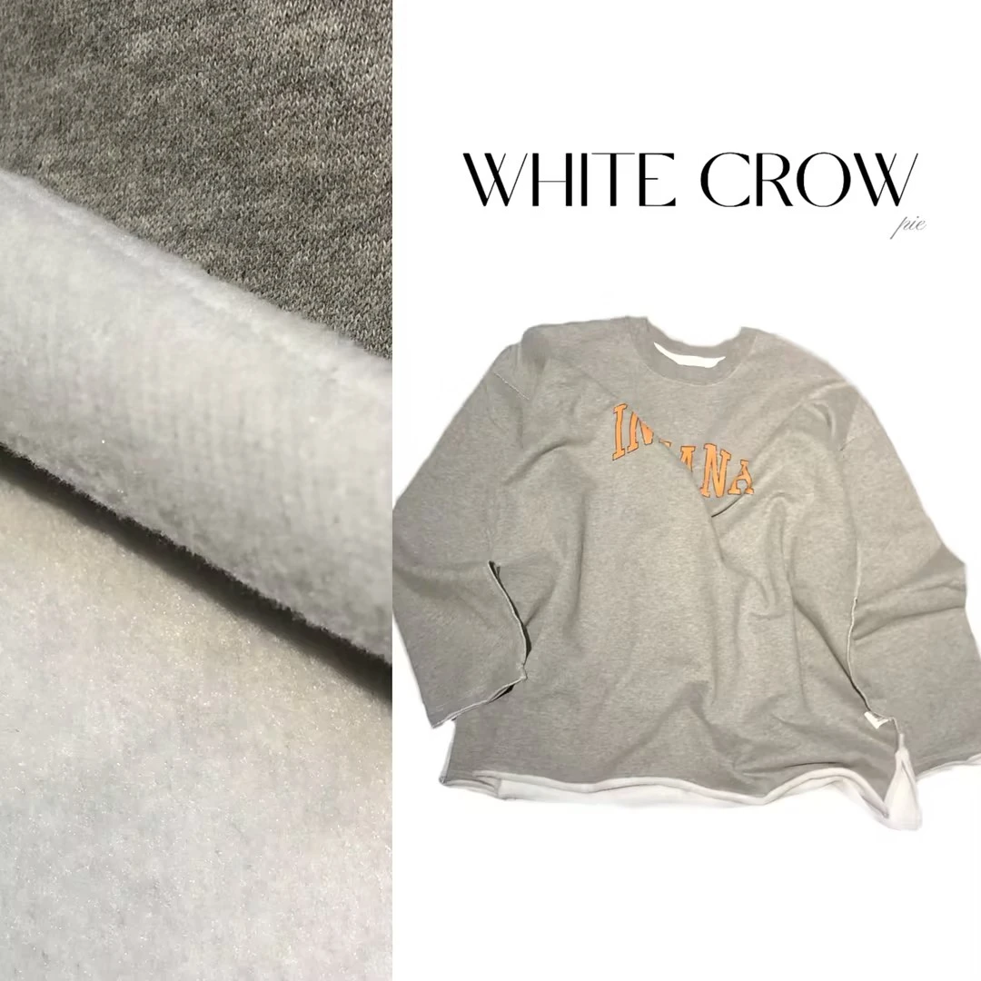 白乌鸦【爱橘色】长袖T 时尚休闲宽松潮流百搭 7373