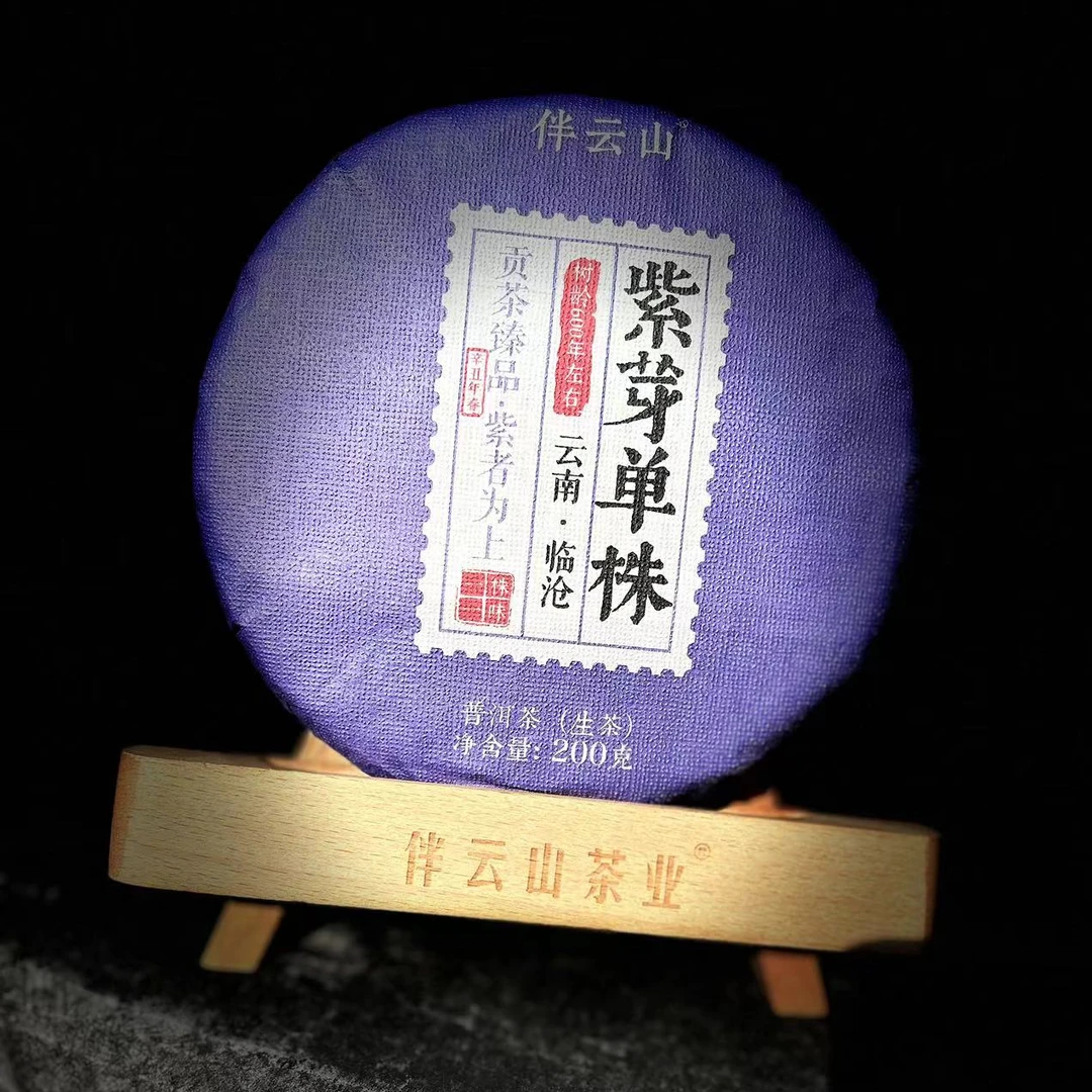 伴云山-紫芽单株.一株一味#普洱茶 #古树茶#普洱生茶