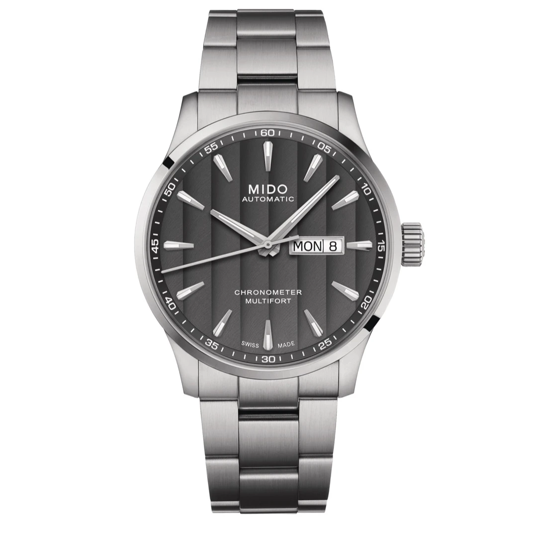 99新 Mido/美度 舵手灰盘/天文台硅游丝/全套/42mm时尚