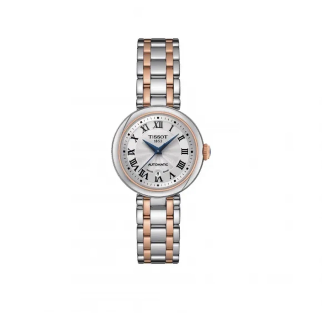 99新 Tissot/天梭 小美人玫瑰间金白盘/全套/表径29mm