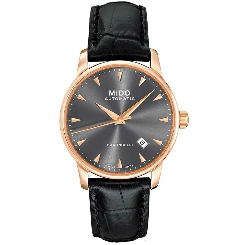 99新 Mido/美度 贝伦赛丽灰盘间金/全套/表径38男士