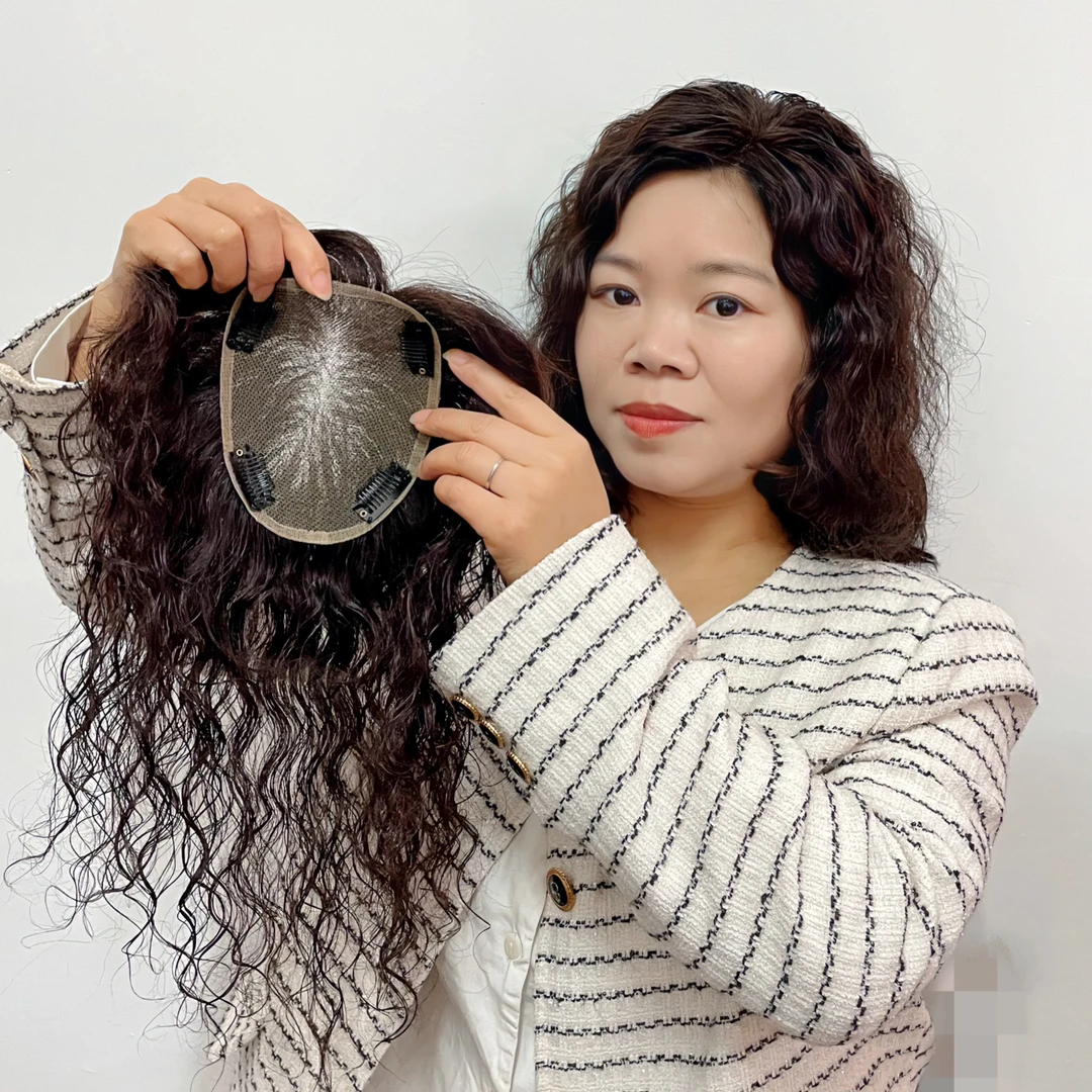 升级版瑞士网补发片小卷透气隐形女士不伤发增发波浪卷水波纹卷