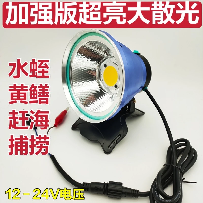 超亮大散光泛光头灯蚂蟥黄鳝灯头9-24v宽电压