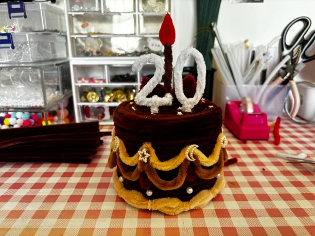 娜娜手工扭扭棒生日蛋糕成品（定制联系客服）