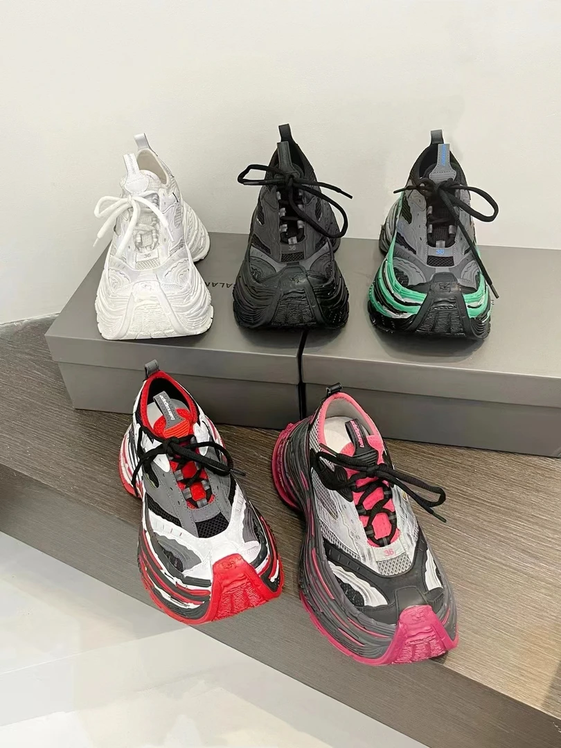 之夕家16XL老爹鞋女夏季2024新款百搭休闲网面款增高8公分运动鞋