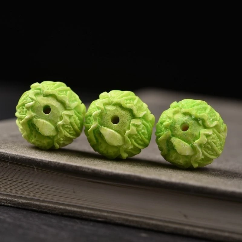 非金属皮质吊坠 鹿角根付雕刻百财彩绘手工DIY单珠串珠配饰吊坠