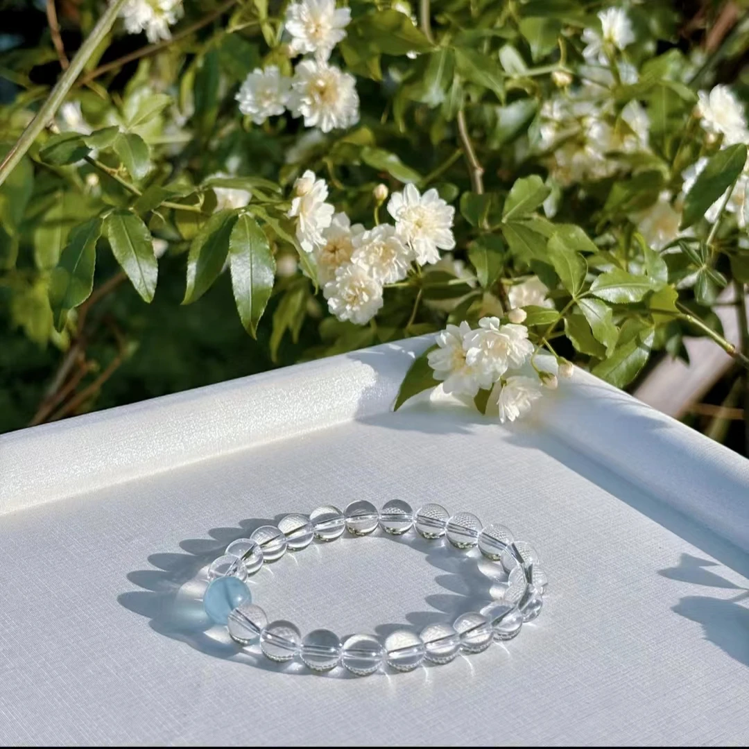 【R先生】天然白水晶 露思同款透体白水晶 清新时尚百搭轻奢冰透