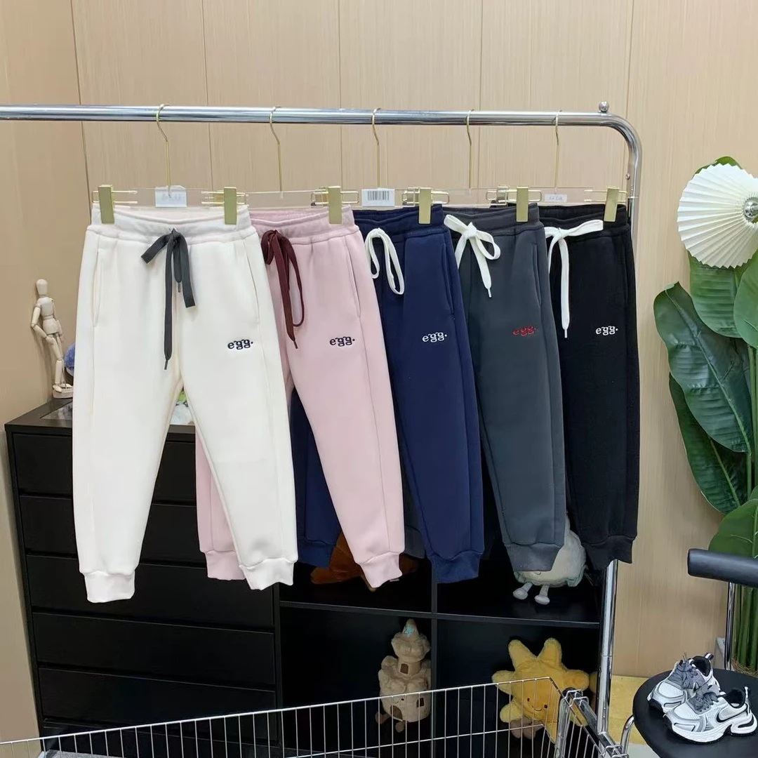 1122-N1649【037人手一条】儿童经典加厚绒沐丝绒亲子款卫裤长裤