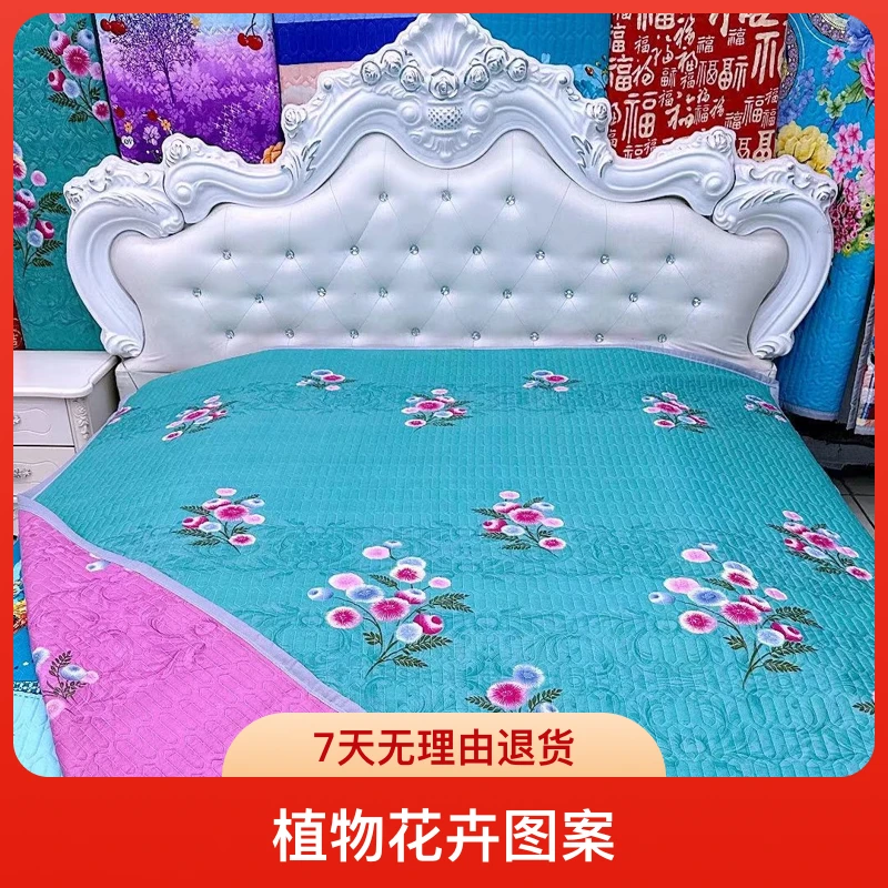 四季通用双面大床亲肤炕盖夹棉床榻榻米床盖防滑加厚夏凉被床铺盖