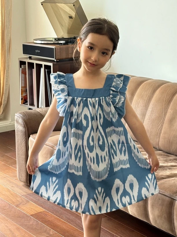 6280女童维式复古风高能感新疆民族风童装夏季透气无袖连衣裙