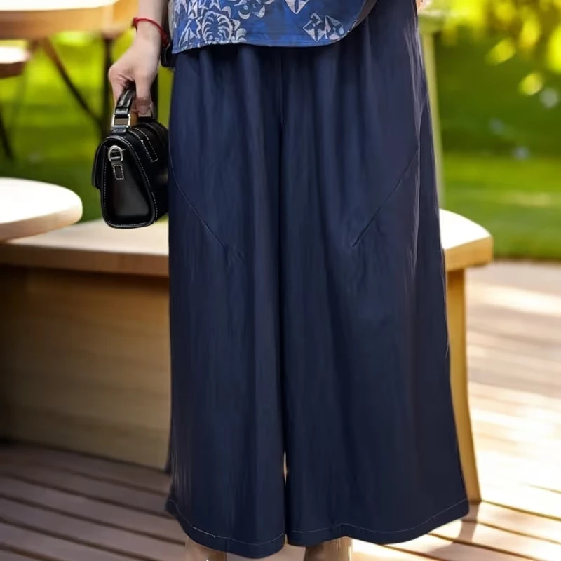 【小雅原创】2025春夏季牛仔宽松显瘦百搭阔腿九分裤女