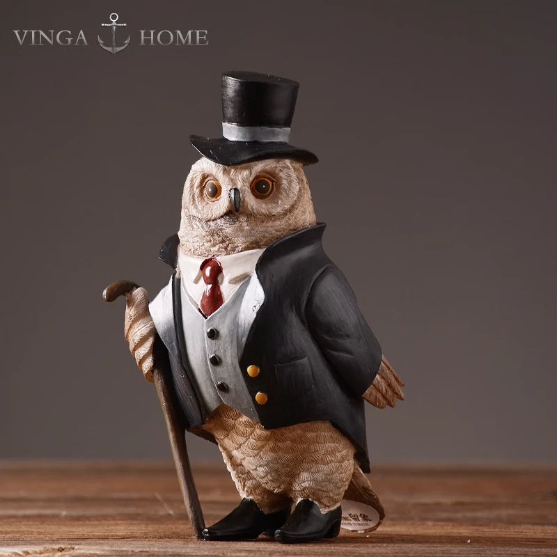 家居摆件树脂猫头鹰