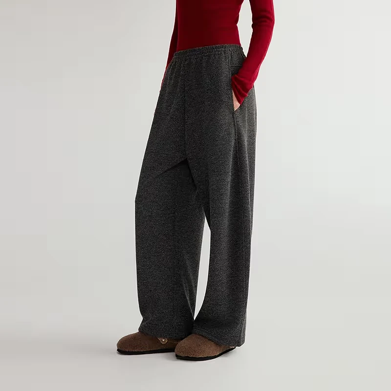 初棉11.27上新 25秋半开襟拉链落肩卫裤366681004